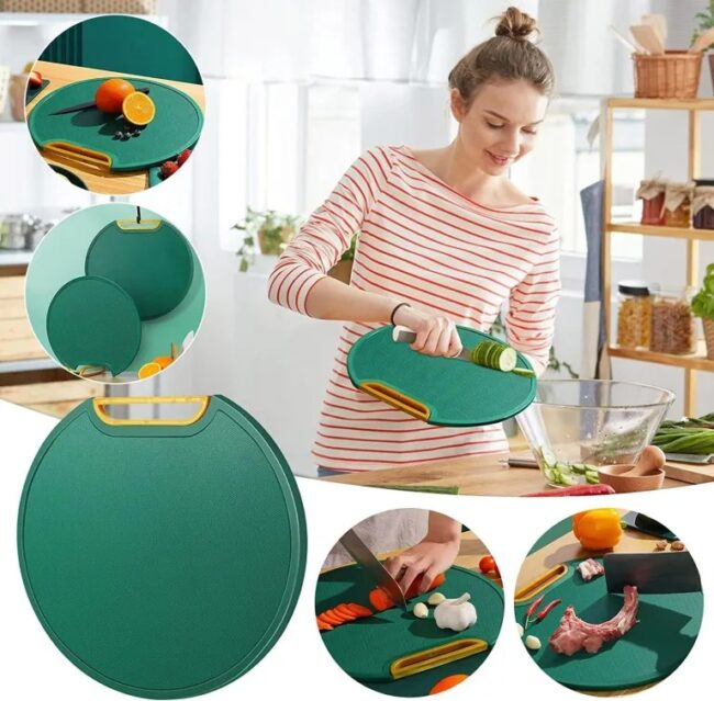 Elegant Plastic Cutting Board pace-saving plastic cutting board with hanging storage design