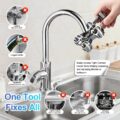 faucet-repair-tool-kitchen Multi-functional faucet repair wrench for sink and plumbing work