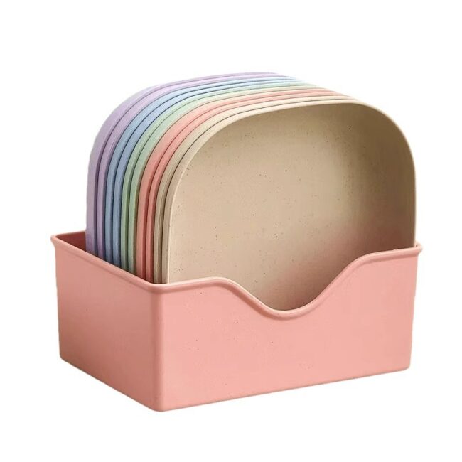 10 Pcs Plastic Serving Plates Set