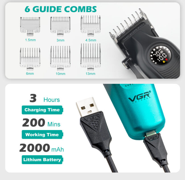main-image-3 VGR V-996 Professional Hair Clipper & Beard Trimmer