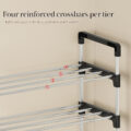 6 Layer Shoe Rack – Dustproof Metal Storage Organizer