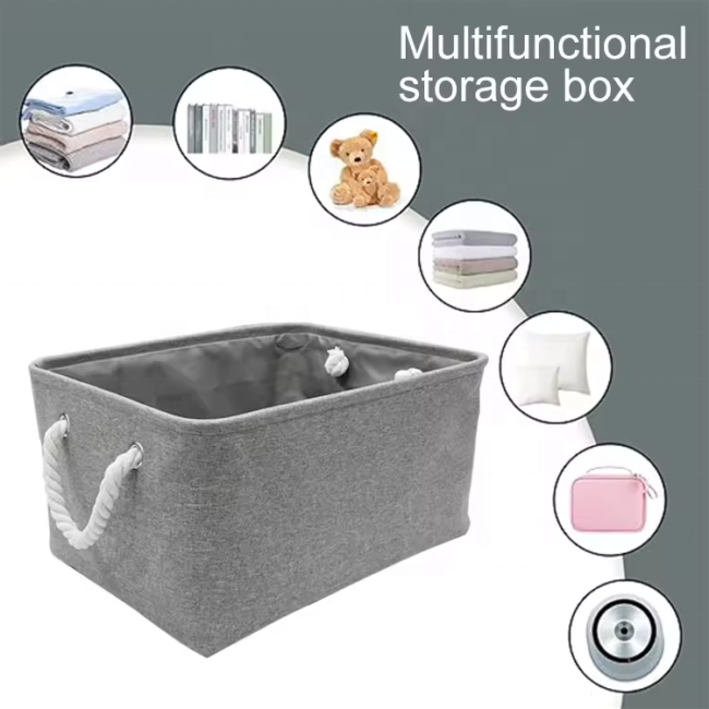 Home storage basket with handles