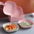 10 Pcs Plastic Serving Plates Set with Holder