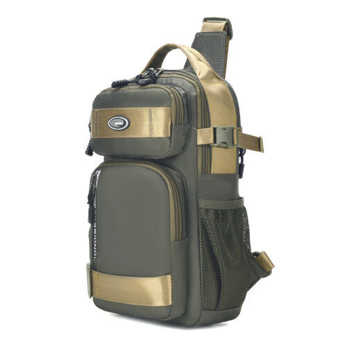 Mens large capacity shoulder bag with multiple compartments