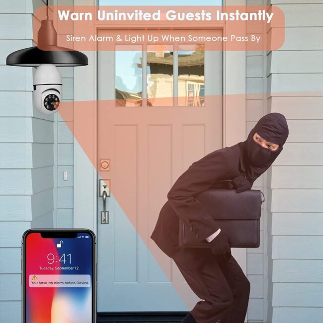 Smart Bulb Security Camera 1080P