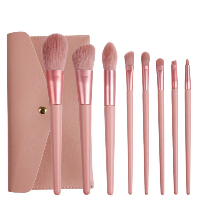 9 Makeup Brush Set with Purse